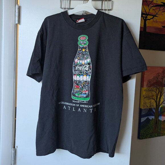 Coke Other - Vintage 90s Coke Bottle Howard Finster Atlanta Folk Art Coca Cola Size Large